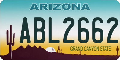 AZ license plate ABL2662