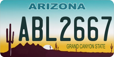 AZ license plate ABL2667