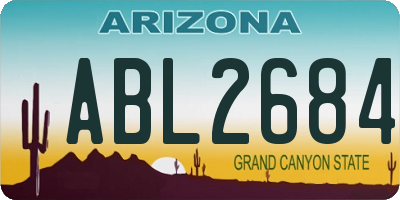 AZ license plate ABL2684