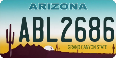 AZ license plate ABL2686