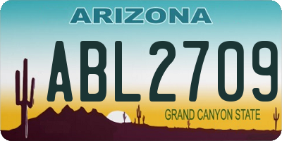 AZ license plate ABL2709