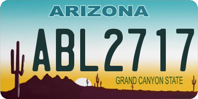 AZ license plate ABL2717