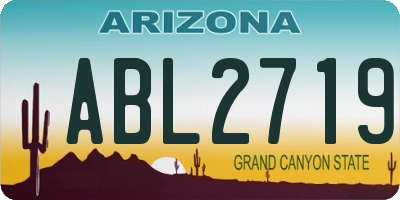 AZ license plate ABL2719
