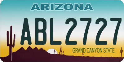AZ license plate ABL2727