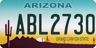 AZ license plate ABL2730