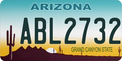 AZ license plate ABL2732