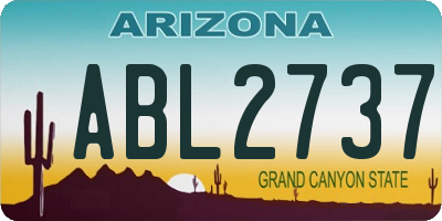 AZ license plate ABL2737