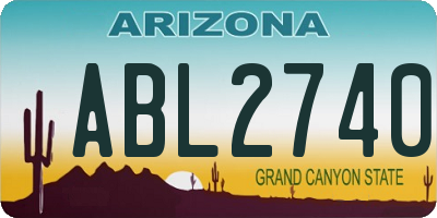 AZ license plate ABL2740