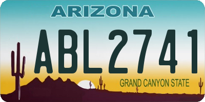 AZ license plate ABL2741