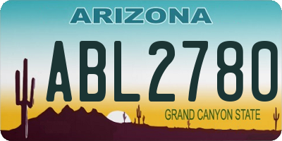 AZ license plate ABL2780