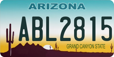AZ license plate ABL2815