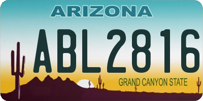 AZ license plate ABL2816