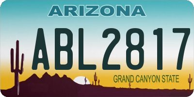 AZ license plate ABL2817