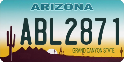 AZ license plate ABL2871