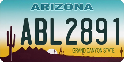 AZ license plate ABL2891