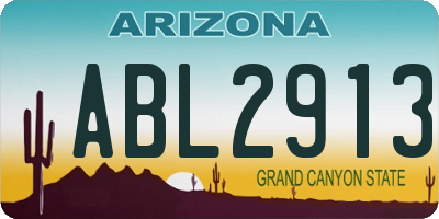AZ license plate ABL2913