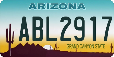 AZ license plate ABL2917