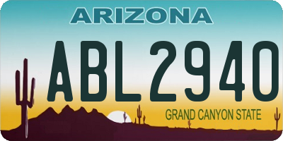 AZ license plate ABL2940