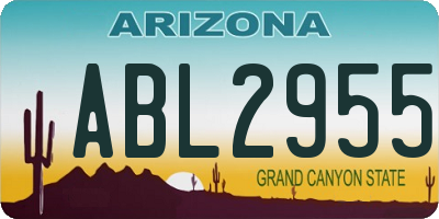 AZ license plate ABL2955