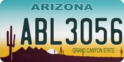AZ license plate ABL3056