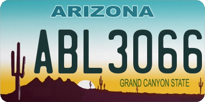 AZ license plate ABL3066