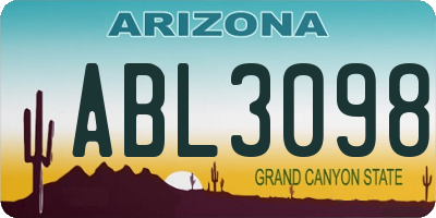 AZ license plate ABL3098