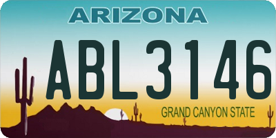 AZ license plate ABL3146