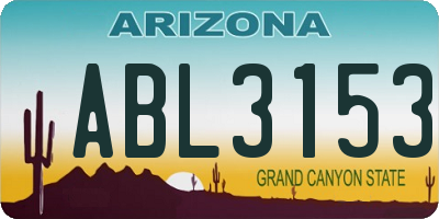 AZ license plate ABL3153