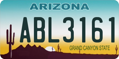 AZ license plate ABL3161