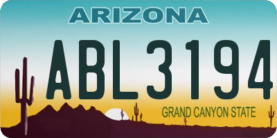 AZ license plate ABL3194