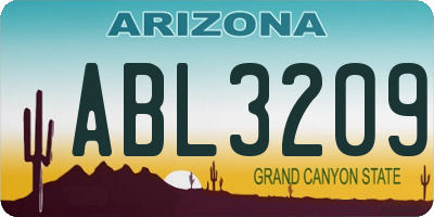 AZ license plate ABL3209