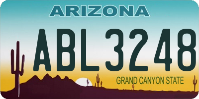 AZ license plate ABL3248