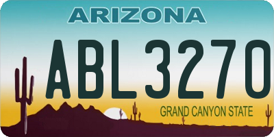 AZ license plate ABL3270