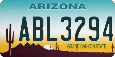 AZ license plate ABL3294