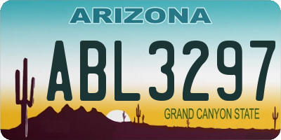 AZ license plate ABL3297