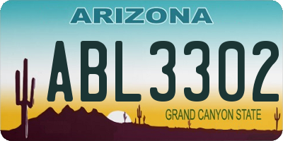 AZ license plate ABL3302