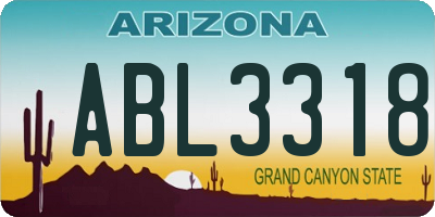 AZ license plate ABL3318