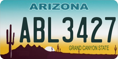 AZ license plate ABL3427