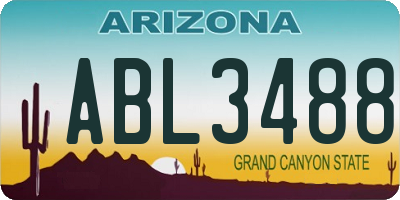 AZ license plate ABL3488