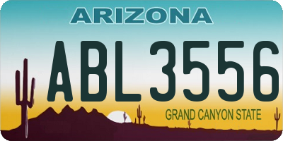 AZ license plate ABL3556