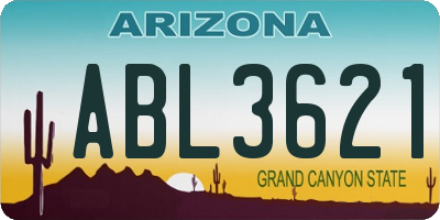 AZ license plate ABL3621