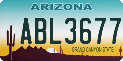 AZ license plate ABL3677