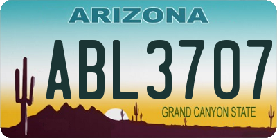 AZ license plate ABL3707