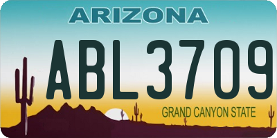 AZ license plate ABL3709