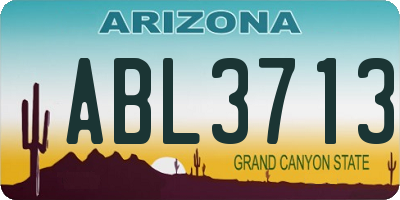 AZ license plate ABL3713
