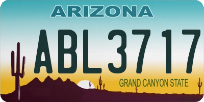 AZ license plate ABL3717