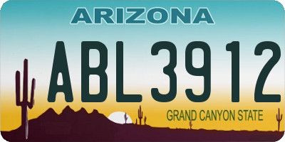 AZ license plate ABL3912