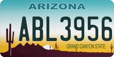 AZ license plate ABL3956