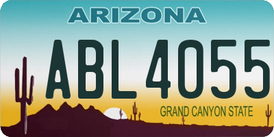 AZ license plate ABL4055