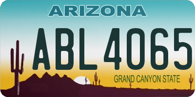 AZ license plate ABL4065